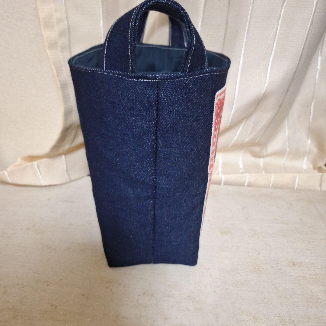 激レアパグパネル生地　ハンドメイド　布バスケット　まちなしバッグ