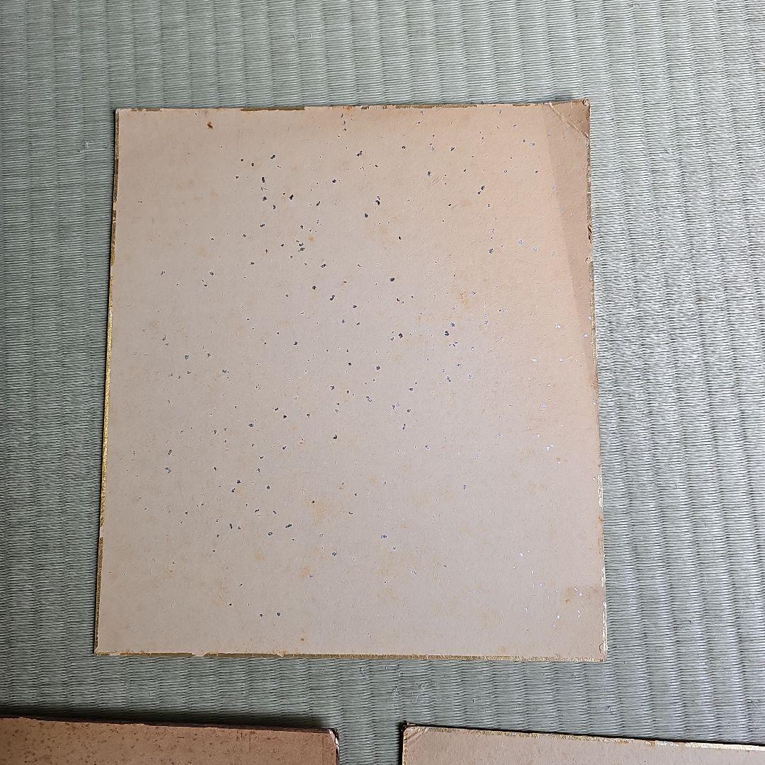 昭和レトロ/1950年代物】須磨夏鄕 色紙 肉筆 落款 日本画 草花図 3枚
