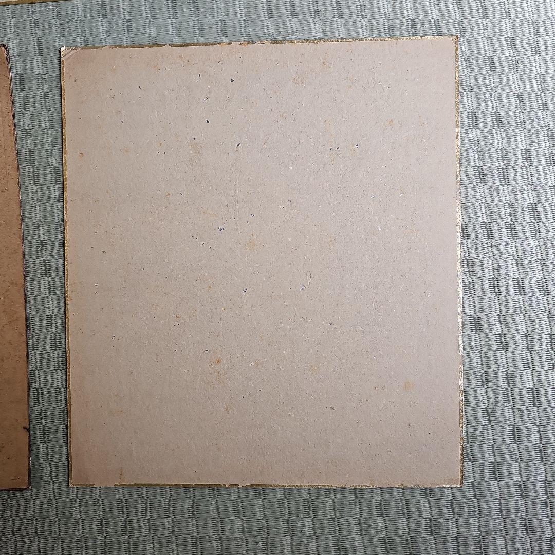 昭和レトロ/1950年代物】須磨夏鄕 色紙 肉筆 落款 日本画 草花図 3枚
