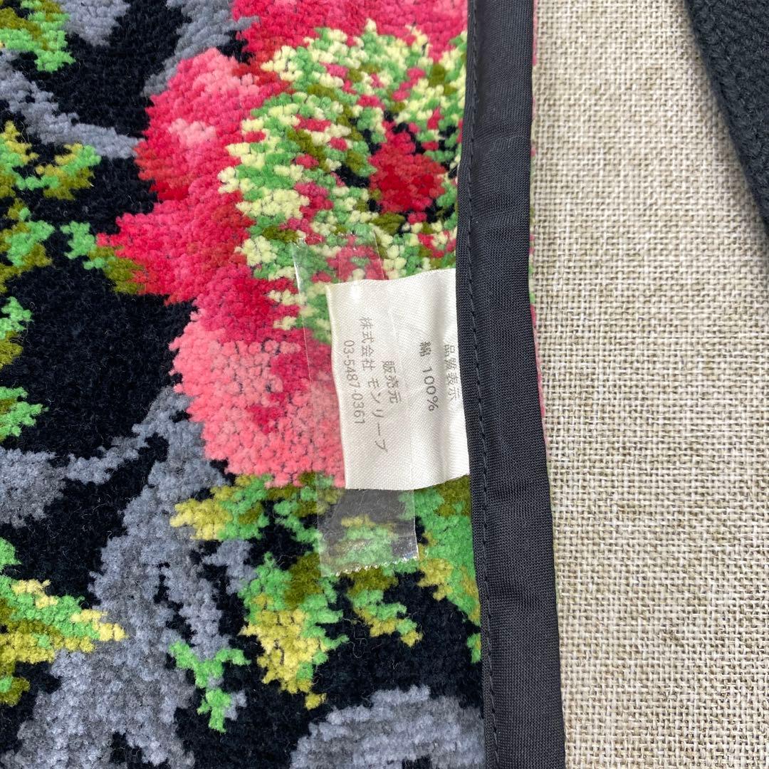 i295◯ FEILERフェイラー エプロン 花柄 ブラック