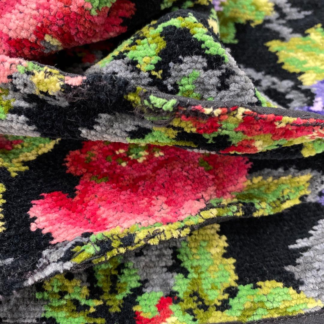 i295◯ FEILERフェイラー エプロン 花柄 ブラック