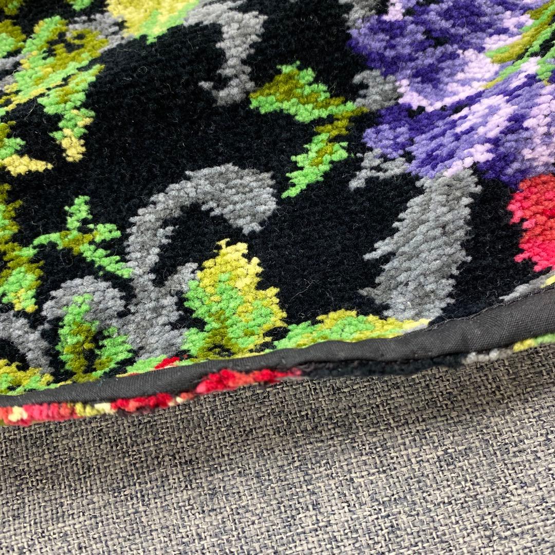 i295◯ FEILERフェイラー エプロン 花柄 ブラック