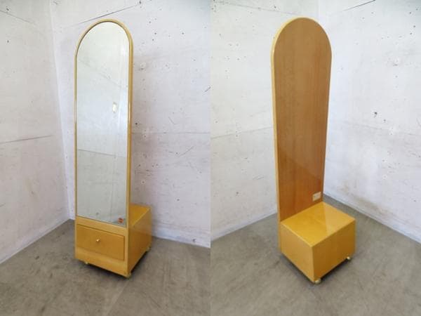 美品■皇室御用達■キットファニチャー■小山羊革■北谷家具■最高級■姿見■全身鏡■