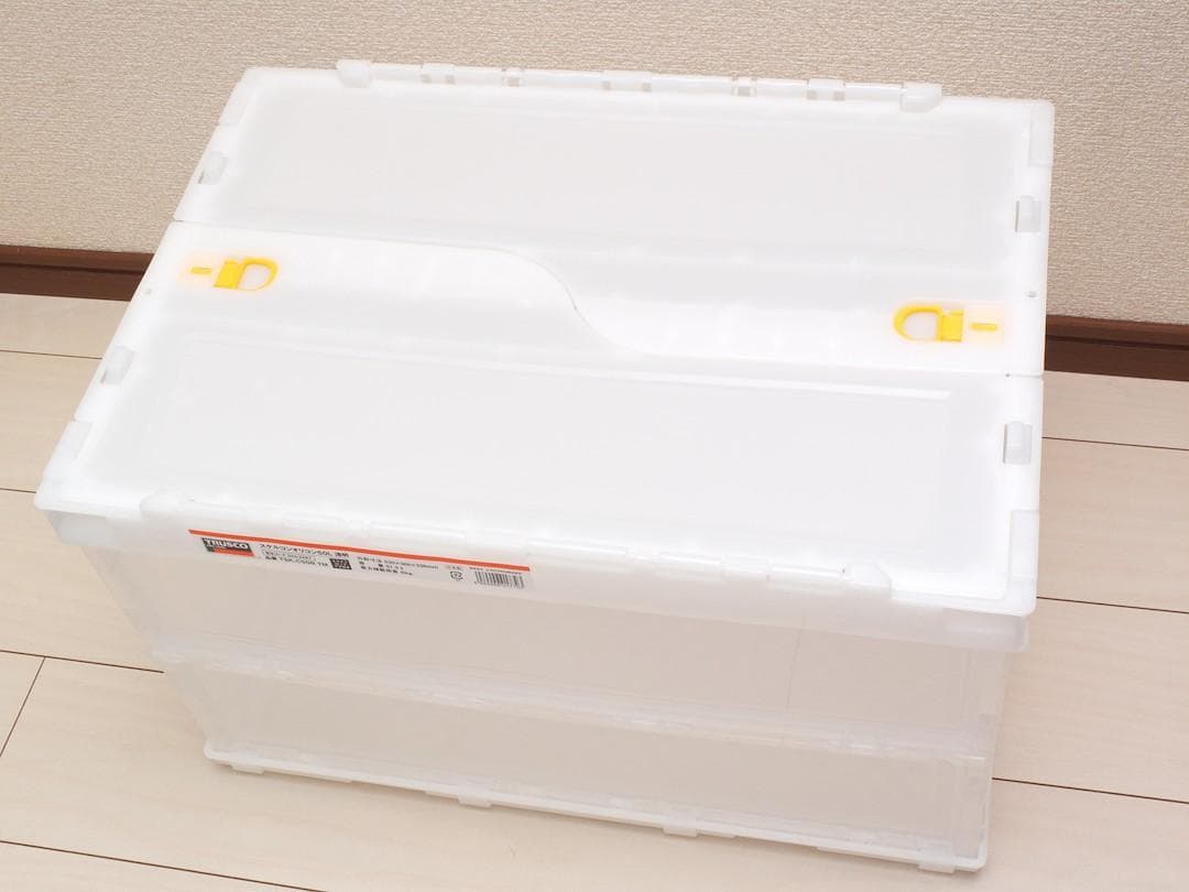 トラスコ中山(TRUSCO) 折りたたみコンテナ ロックフタ付50L 5個セット