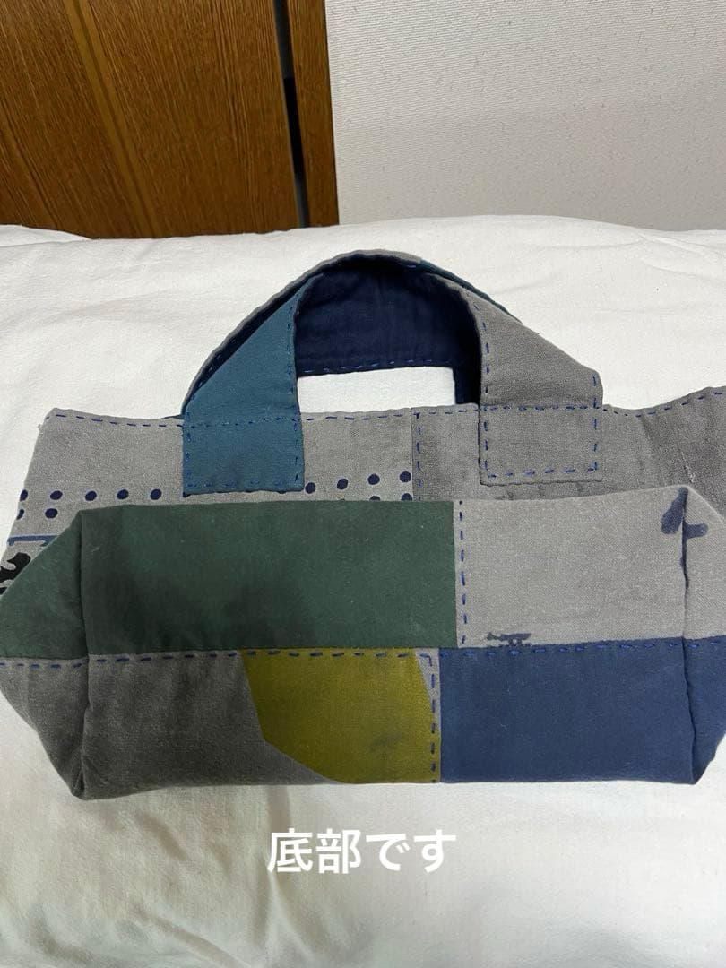 墨染　手ぬぐいリメイク　パッチワークトートバッグ
