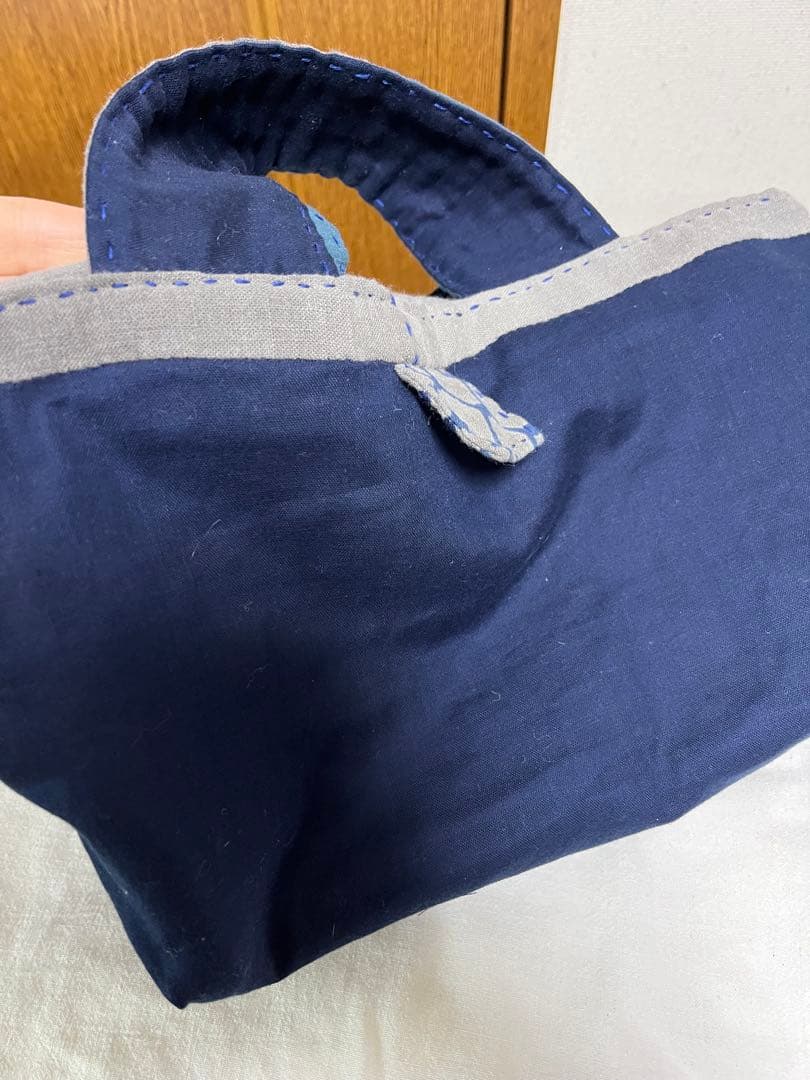 墨染　手ぬぐいリメイク　パッチワークトートバッグ