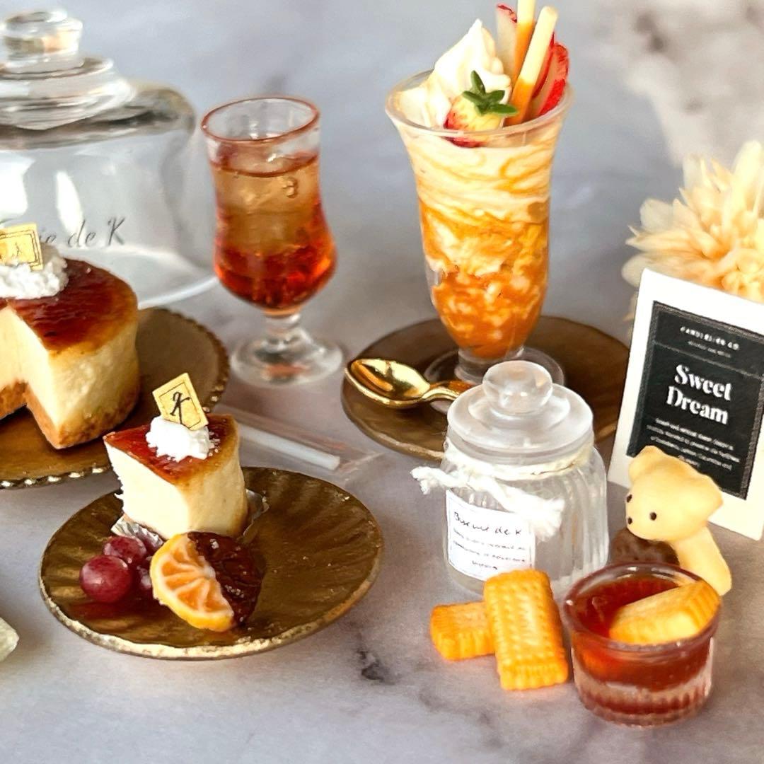 No.168 限定1セット ブリュレチーズケーキ　ミニチュア　ハンドメイド