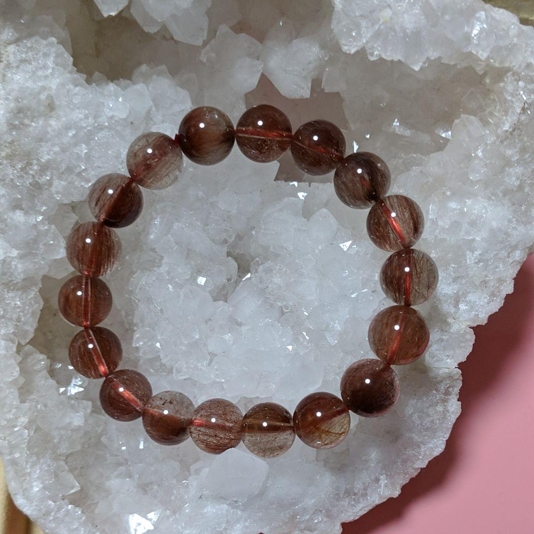 【レッドルチルクォーツ 】11-11.5mm 内径17cm