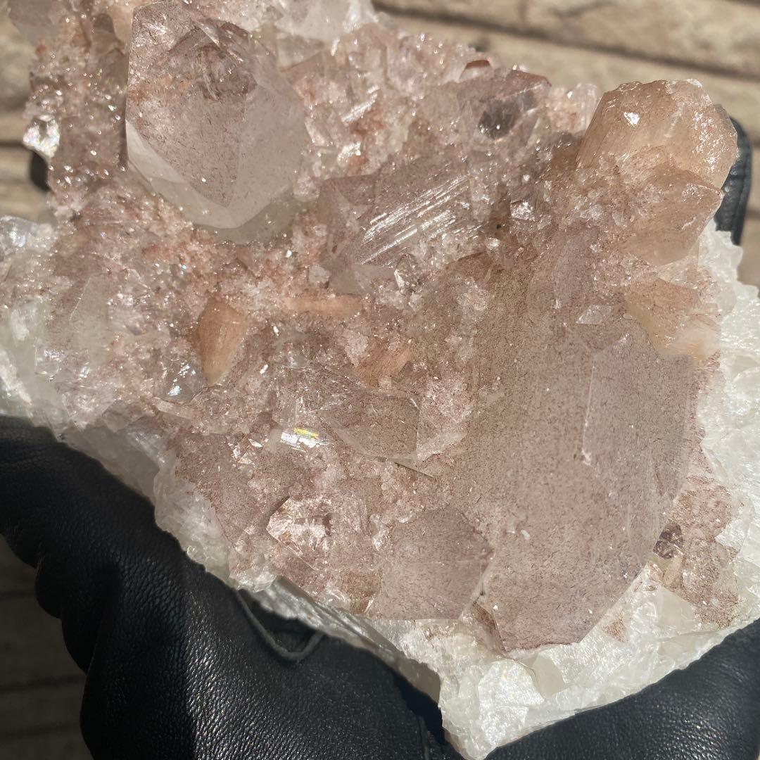 Pink apophylite ピンクアポフィライト 原石 クラスター ②