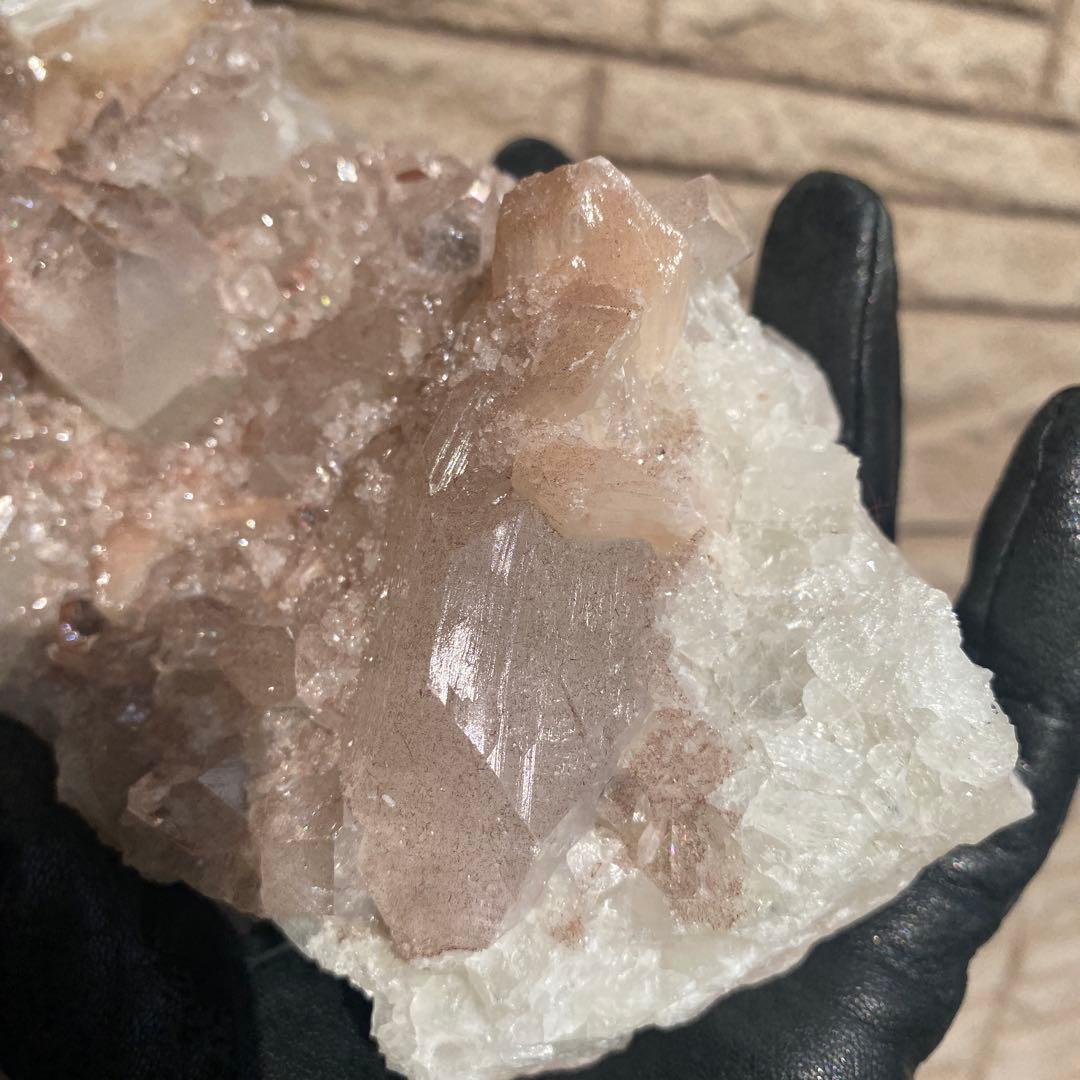 Pink apophylite ピンクアポフィライト 原石 クラスター ②