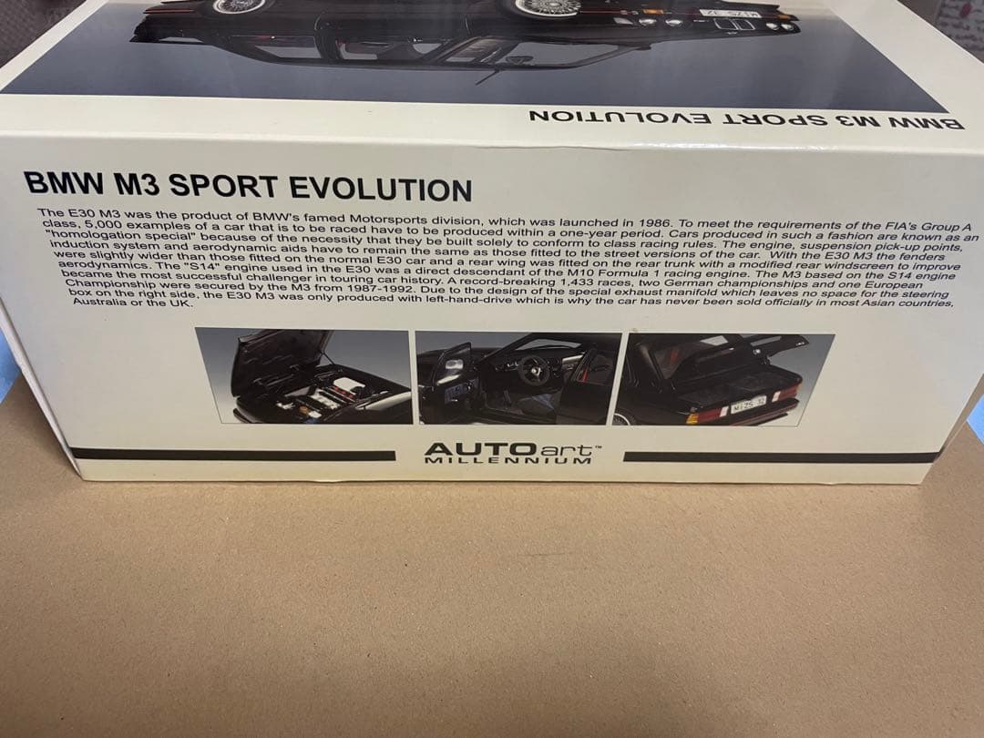 自動車  M3 SPORT EVOLUTION 1/18 AUTOART