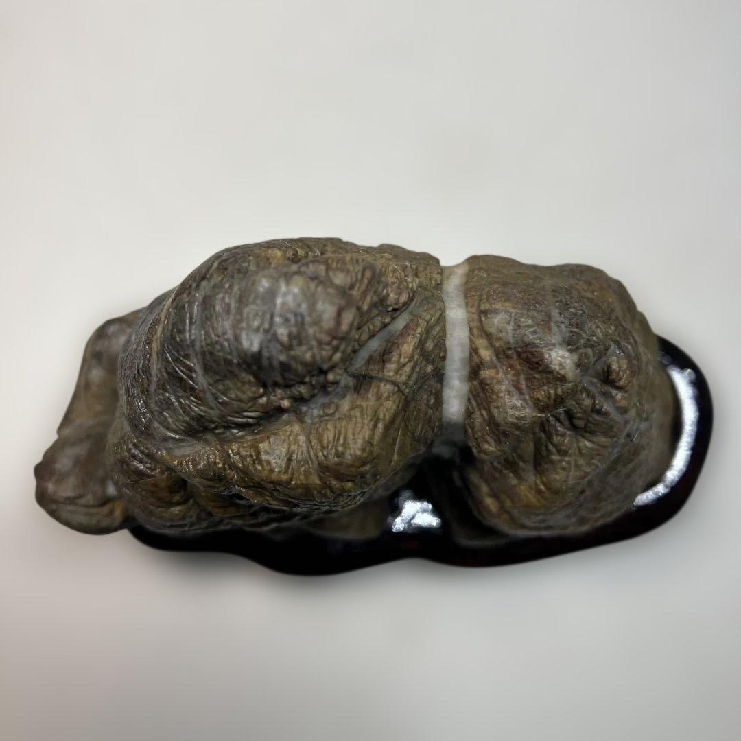 水石 木製台座付き