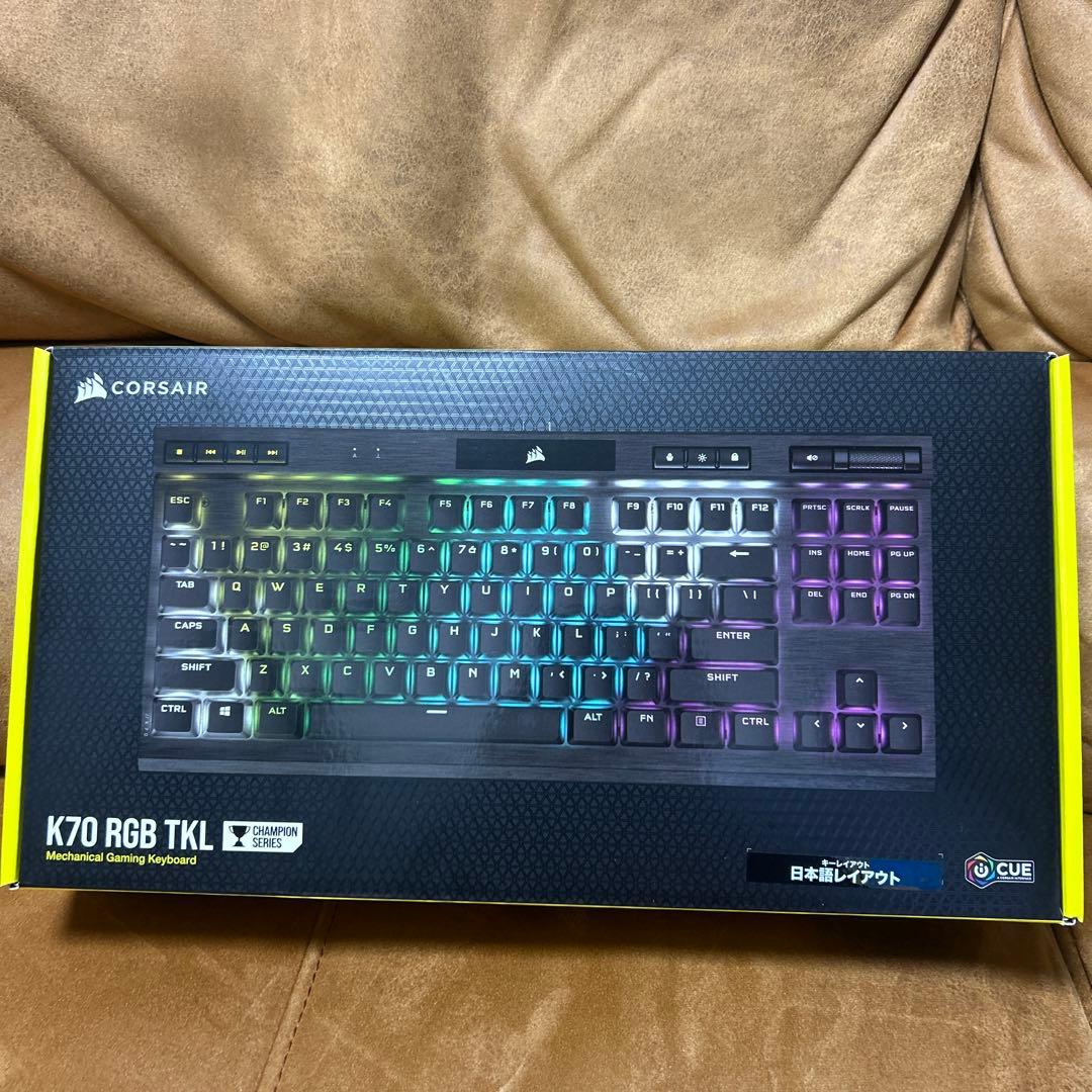 CORSAIR K70 RGB TKL テンキーレスキーボード白キーキャップ付き