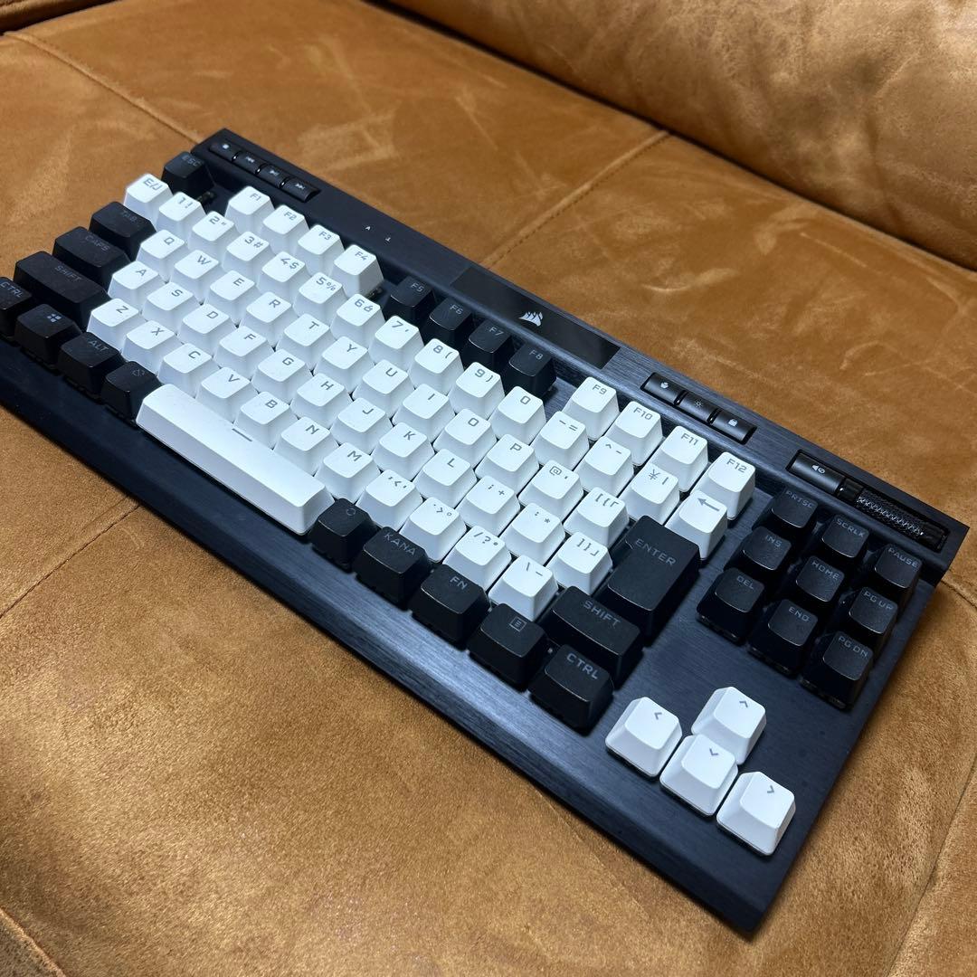 CORSAIR K70 RGB TKL テンキーレスキーボード白キーキャップ付き