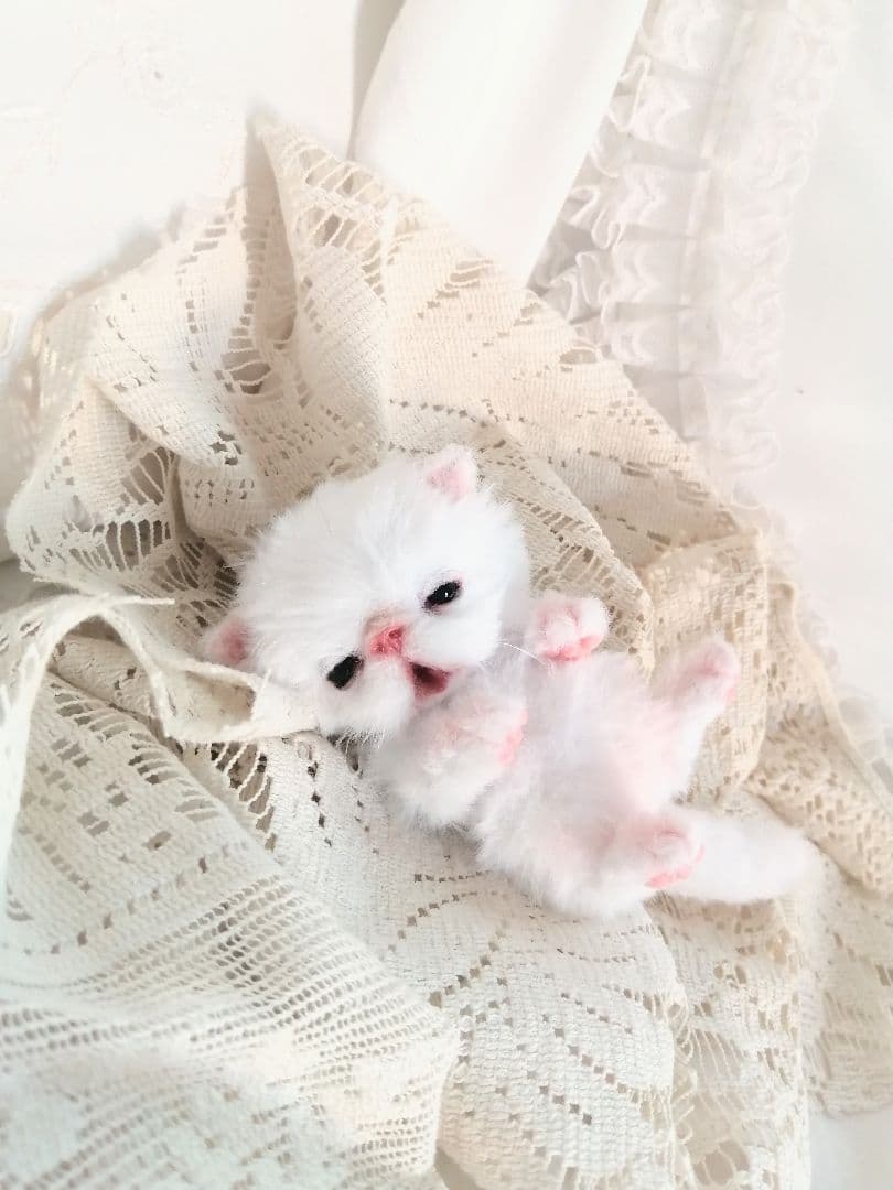 むぎゅサイズ♡ちびちび子猫ちゃん♡アートドール♡ぬいぐるみ♡