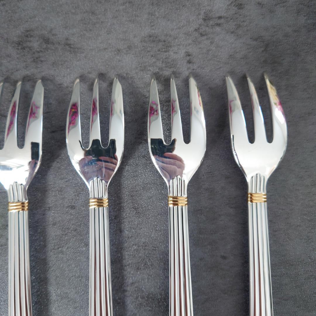 美品 クリストフル アリアゴールドリング ケーキフォーク 未開封含む 6点