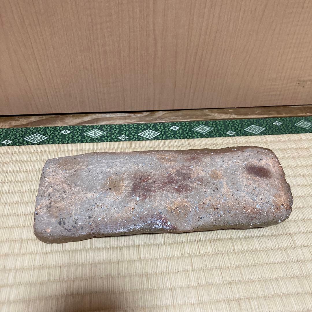 國吉清尚　焼き締め珊瑚紋　板皿　向付