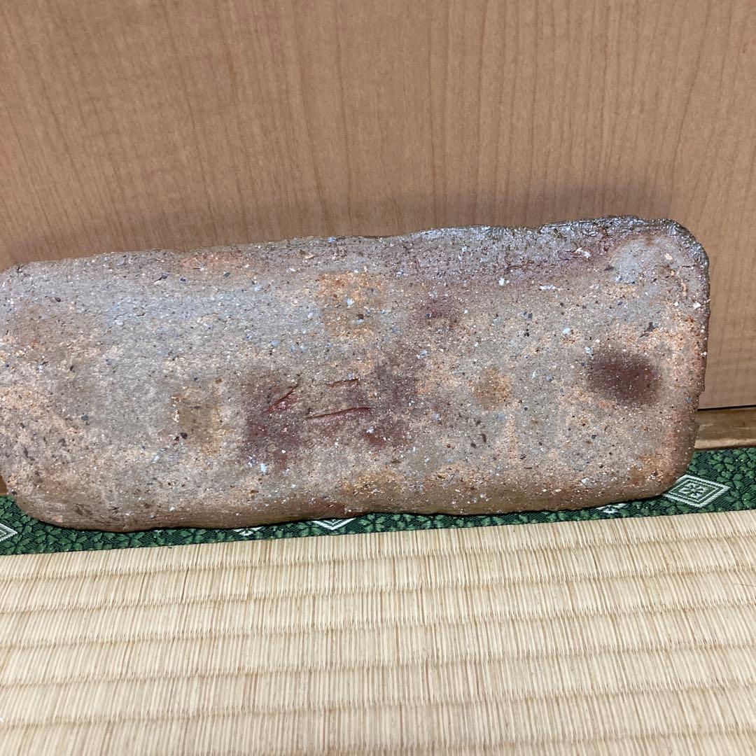 國吉清尚　焼き締め珊瑚紋　板皿　向付