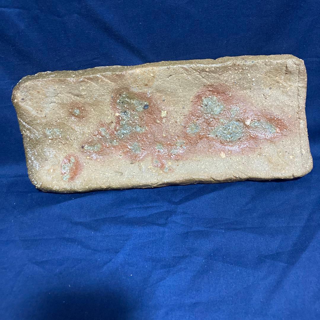 國吉清尚　焼き締め珊瑚紋　板皿　向付