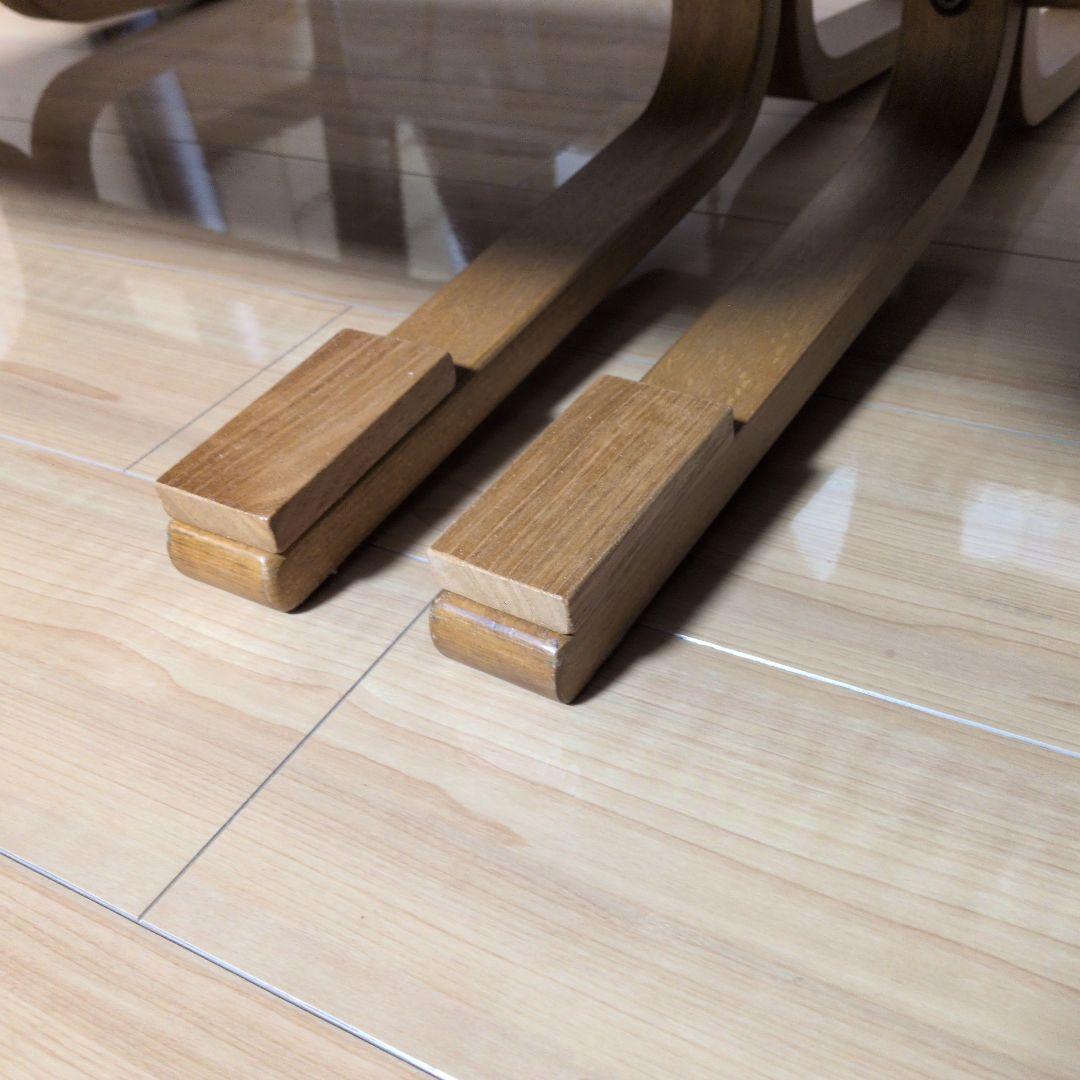 Agio FUJI FURNITURE ワイド肘無椅子ブラウン牛革/合皮 ソファ