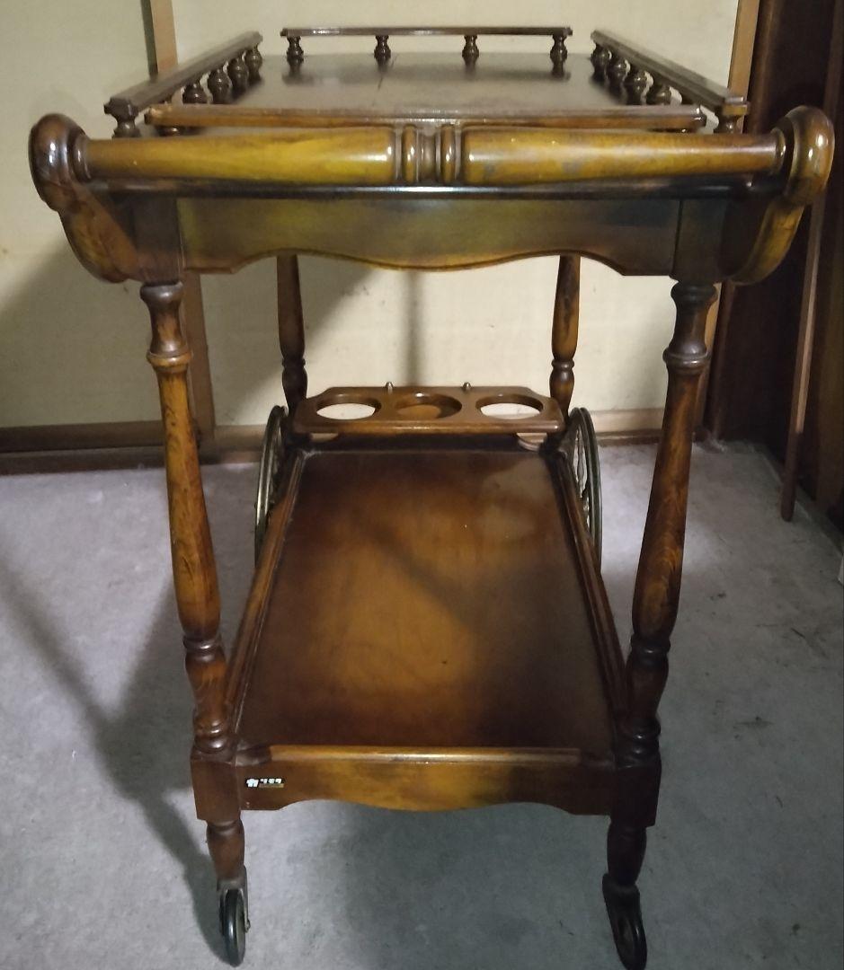 オールドカリモク古いkarimokuワインキャスターワゴン