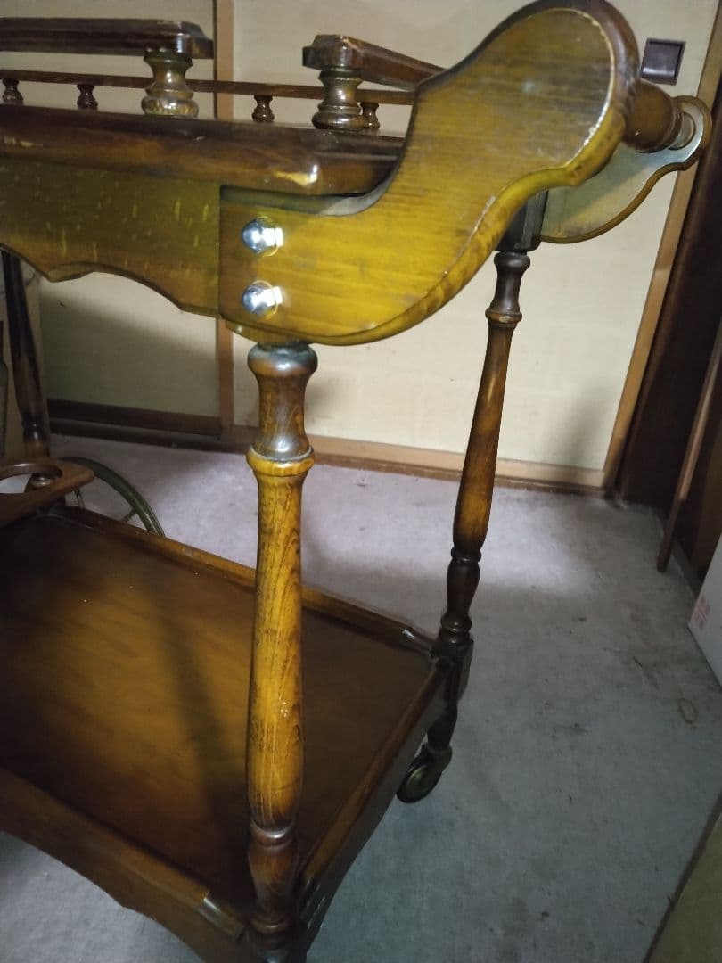 オールドカリモク古いkarimokuワインキャスターワゴン