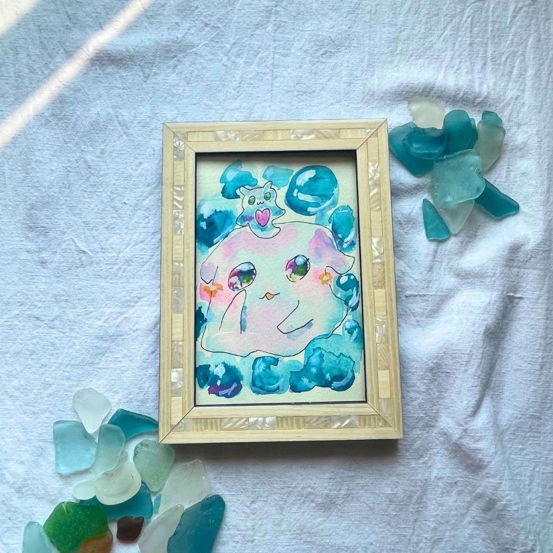 透明な青い世界/メンダコとクリオネ/原画イラスト