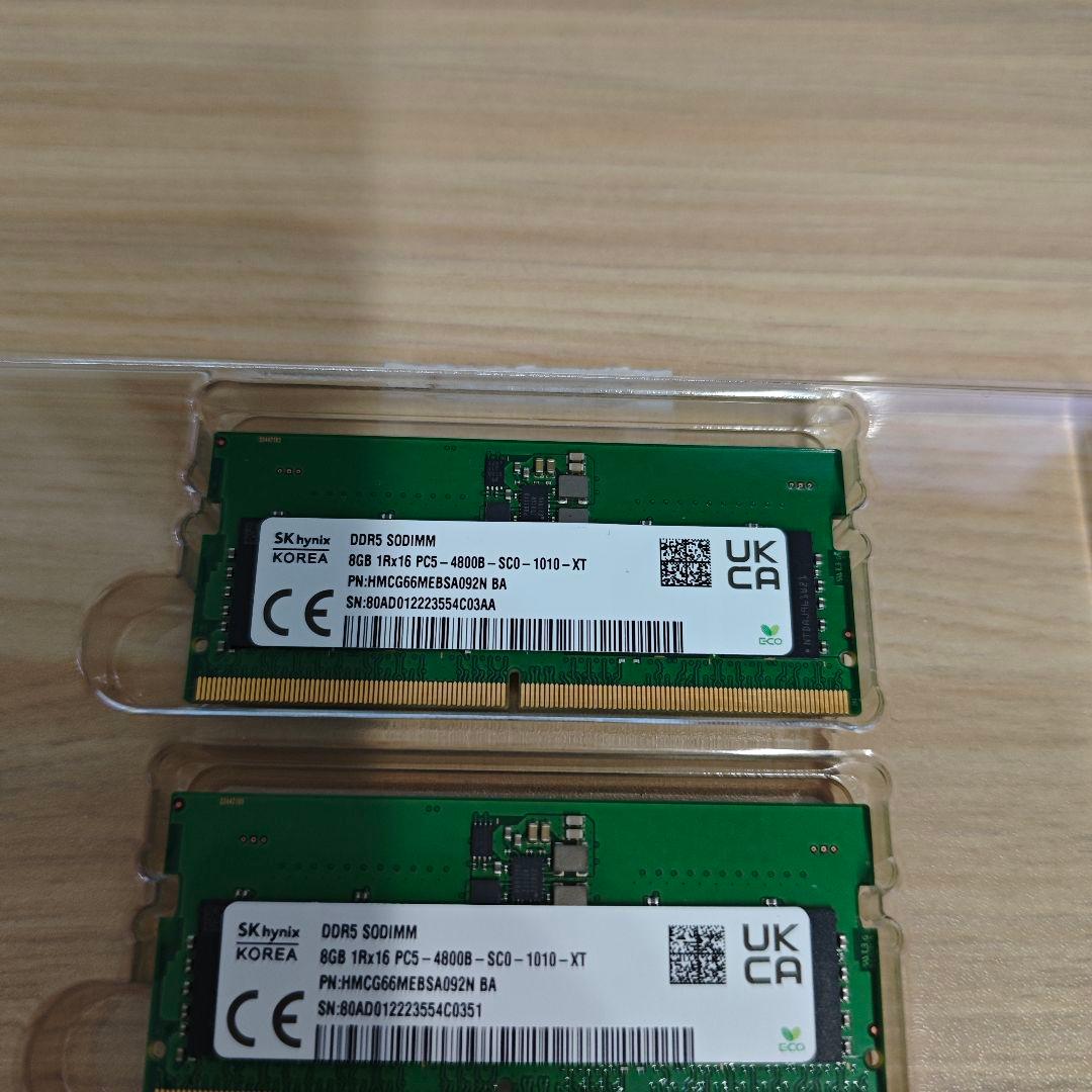 PC5 38400 DDR5 4800 16GB skhynix製 動作確済@