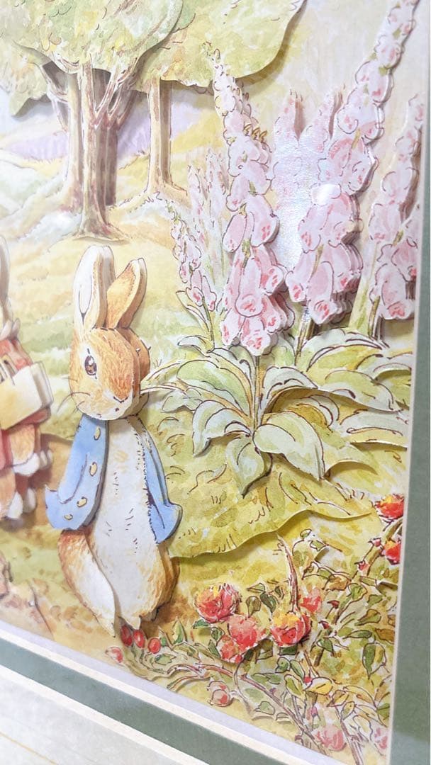 ★非常に美品★額・証明書あり★ピーターラビット立体絵画