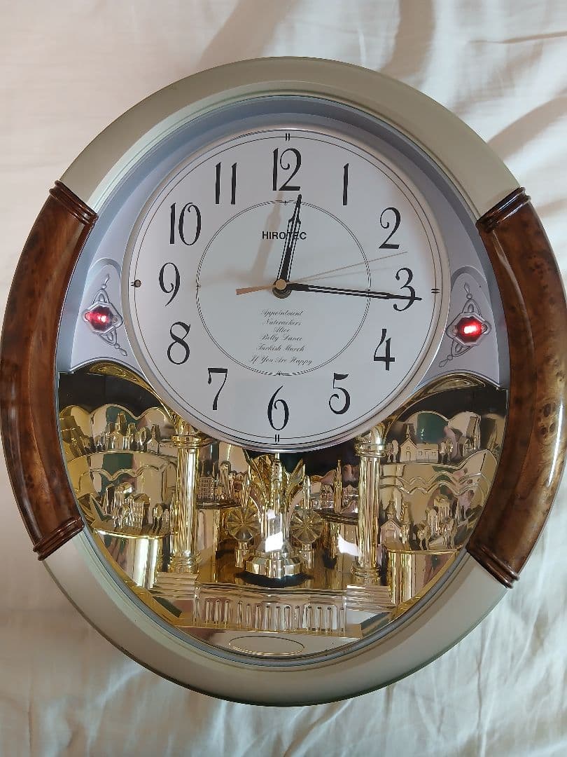 HIROTEC からくり時計 壁掛け時計 メロディ時計 昭和レトロ 動作品