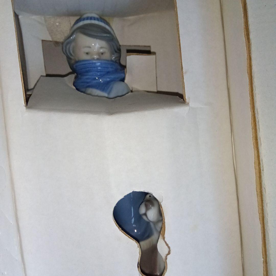 LLADRO 少年と子犬 陶器人形 専用箱あり