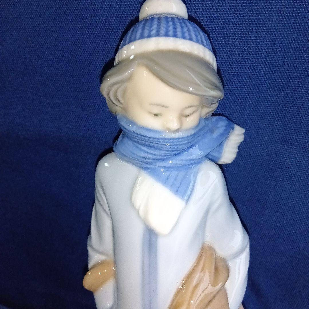 LLADRO 少年と子犬 陶器人形 専用箱あり