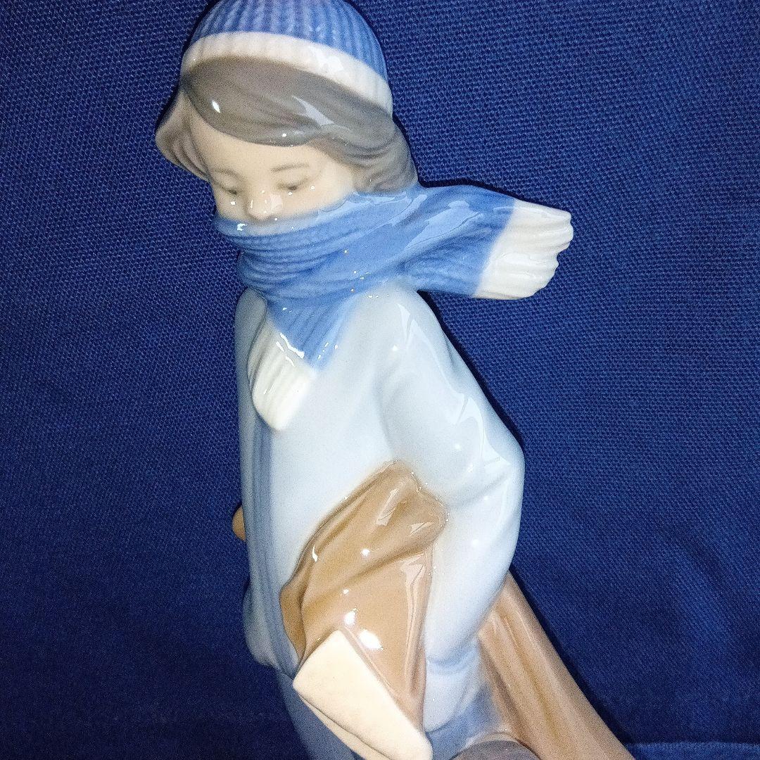 LLADRO 少年と子犬 陶器人形 専用箱あり