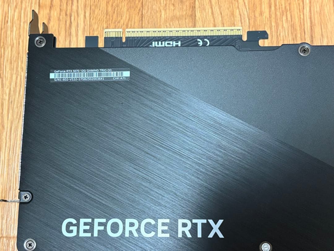 【美品】MSI GEFORCE RTX 5070 12GB GDDR7 グラボ