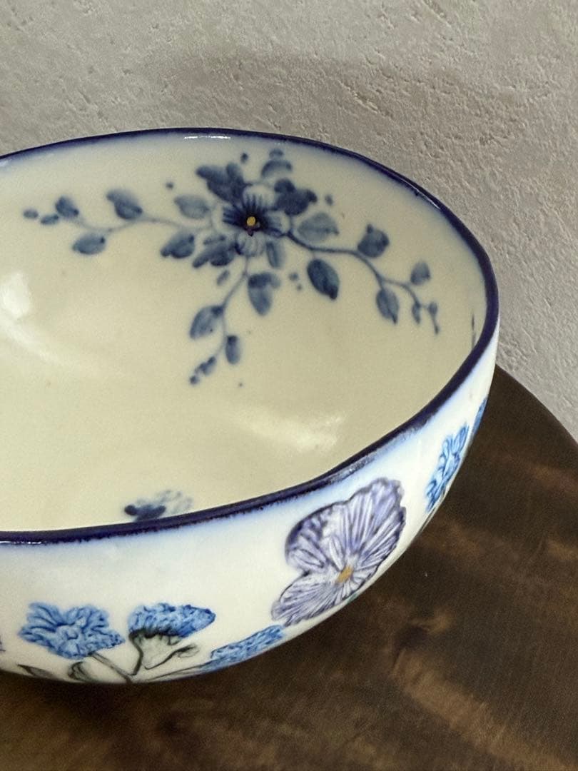 つちやまり 浅型ボウル②金彩入り 未使用品