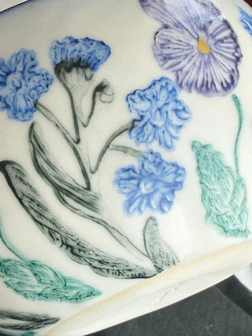 つちやまり 浅型ボウル②金彩入り 未使用品