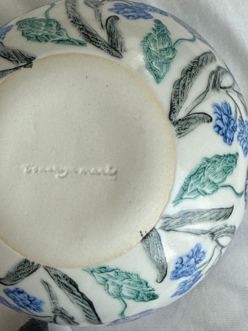 つちやまり 浅型ボウル②金彩入り 未使用品