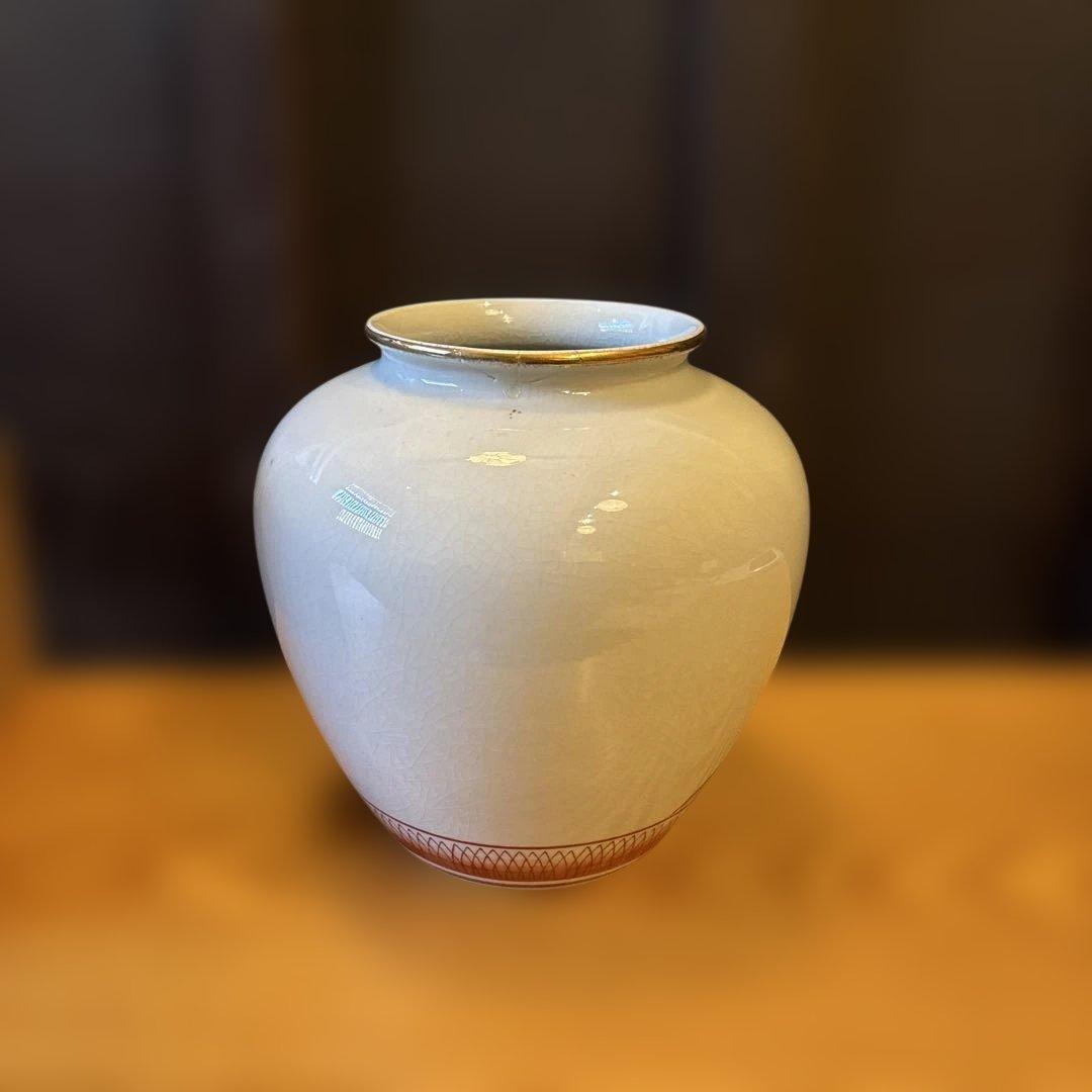 九谷焼　壺　陶磁器　孔雀