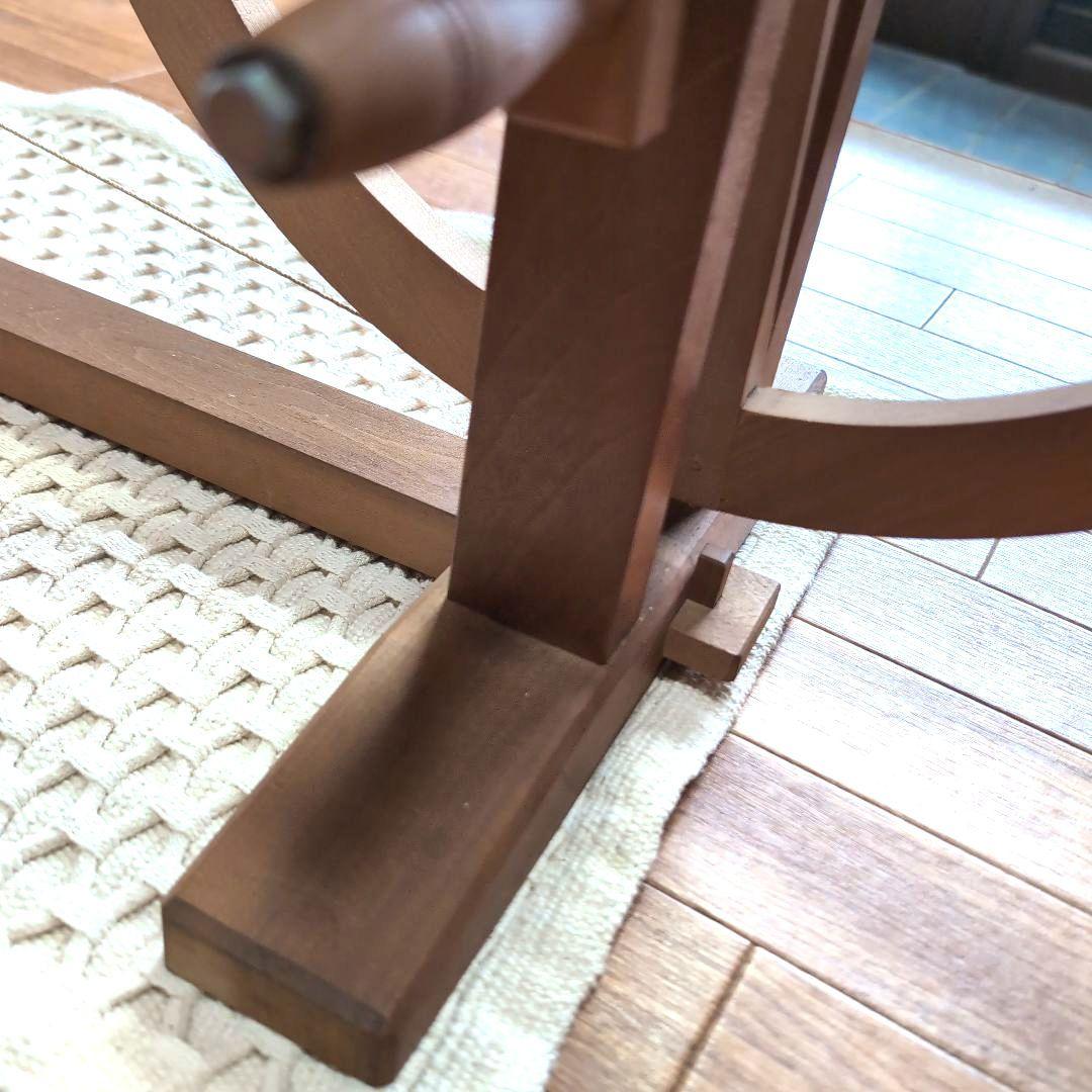 T-1004　【中古品】木製　手動管巻き機　機織り道具