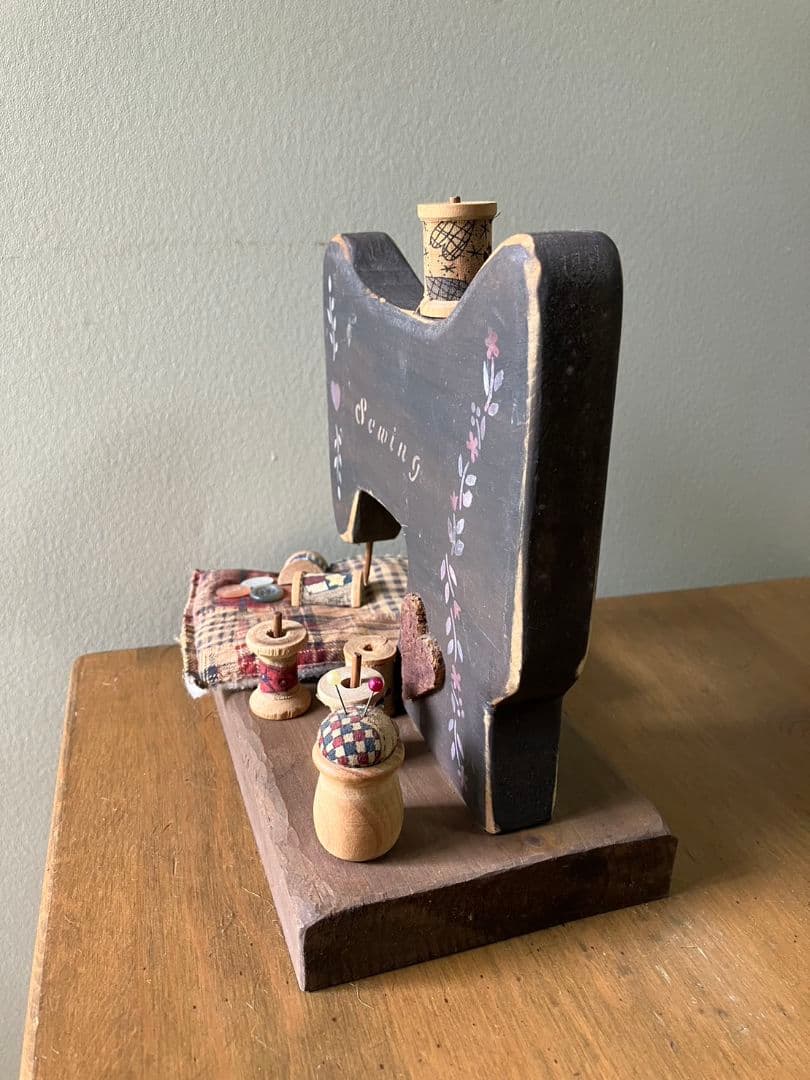 【手作り】カントリードール　ソーイングマシーン　ミシン