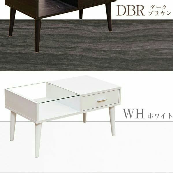 PRIMAS　ガラスセンターテーブル　BR/DBR/WH