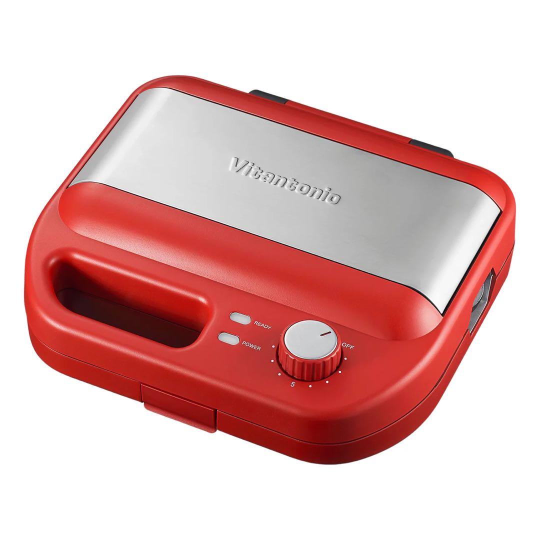 Vitantonio ワッフル＆ホットサンドメーカー VWH-600-R レッド