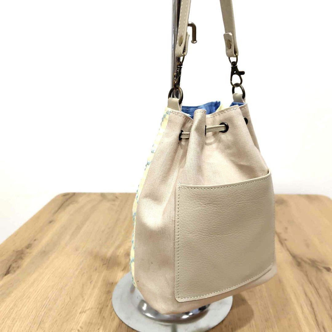 ミナペルホネン/2026tambourineタンバリンイエロー/巾着型トートシ