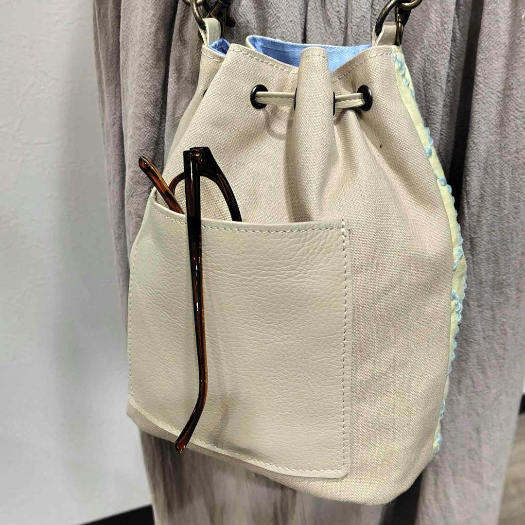 ミナペルホネン/2026tambourineタンバリンイエロー/巾着型トートシ