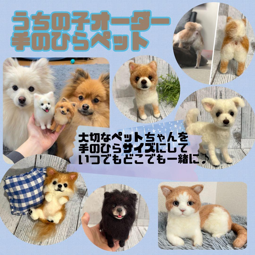 うちの子オーダー　手のひらペット　羊毛フェルト　うちの子　ぬいぐるみ　ペット