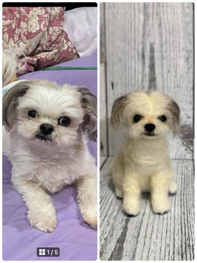 うちの子オーダー　手のひらペット　羊毛フェルト　うちの子　ぬいぐるみ　ペット