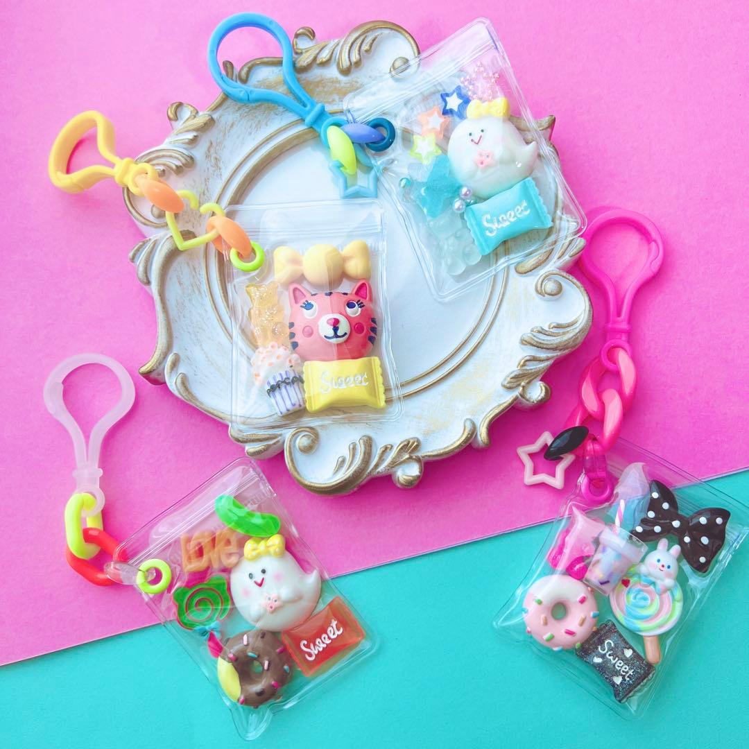 NO.203A 100個セット キャンディバッグ キーホルダー ハート