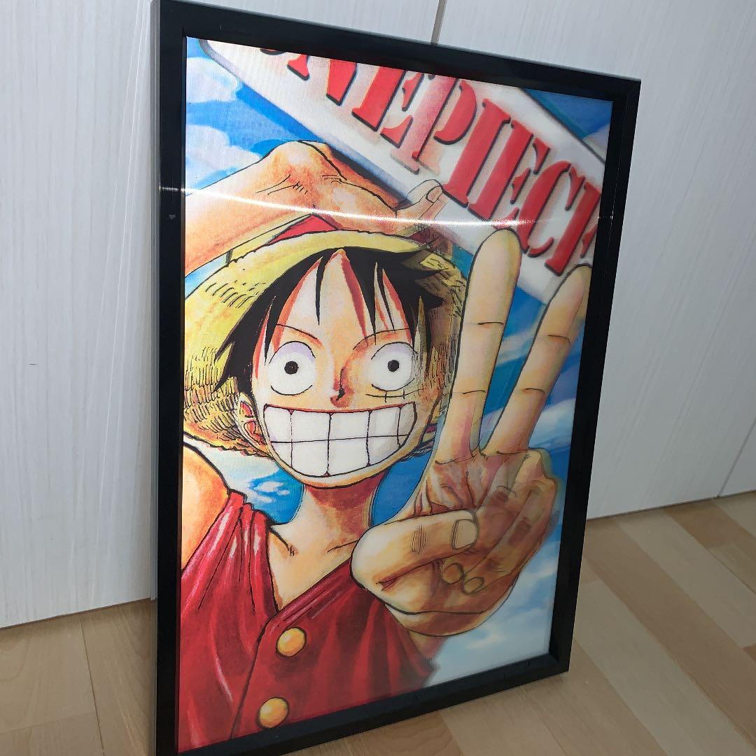 ワンピース　ルフィ　額入り掛け3Ｄ