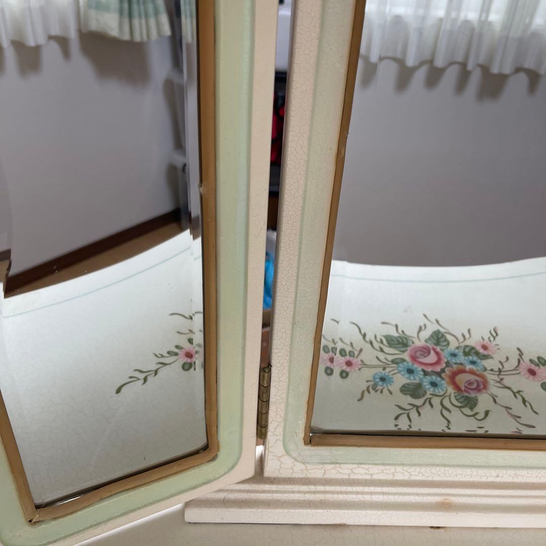 ロココ調お姫様風 猫脚三面鏡ドレッサー