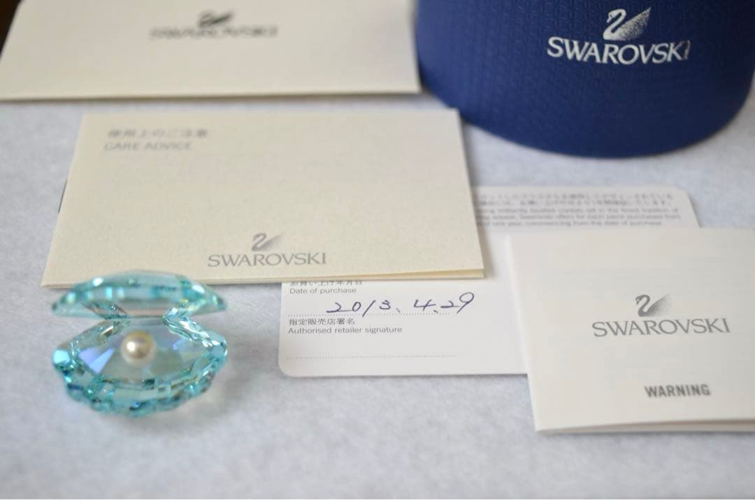 SWAROVSKI スワロフスキー シェル パール ブルー